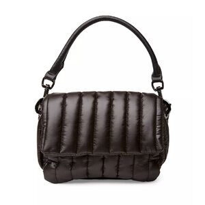 Think Royln Black Bag Puffer/Quilted Crossbody Bag Shiny Black Polyester